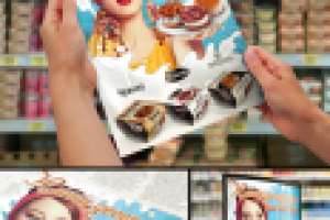 Рекламная листовка для десертов в стиле пин-ап