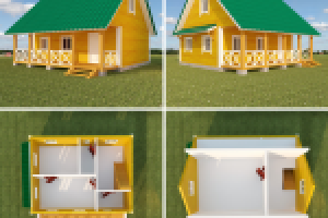 Моделирование домов из бруса для сайта