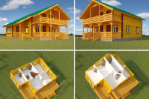 Моделирование домов из бруса для сайта
