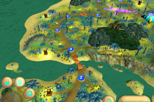 Часть карты игрового мира с UI игры