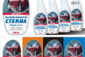 Этикетка для средств очистки машины в зимнее время