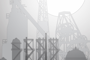 Промышленный пейзаж постер