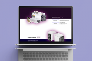 Лендинг компании по продаже оборудования для майнинга