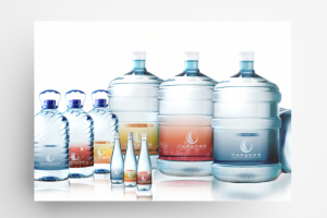 Разработка дизайна этикетки и концепции бутылок для бренда воды