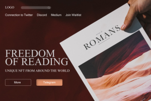 Лендинг NFT продажа книг