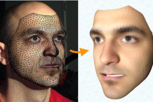 Нейросеть создающая 3D модель лица по фотографии