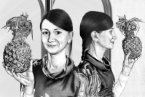 портет с ананасом