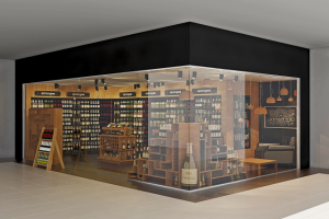 Винная комната в супермаркете