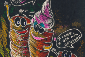 Эскиз для  оформления ларька Трдельник