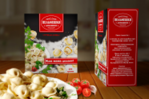 Пельмешки домашние,ребрендинг упаковки.