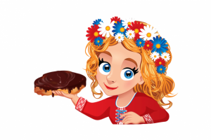 Девочка с шоколадной пастой