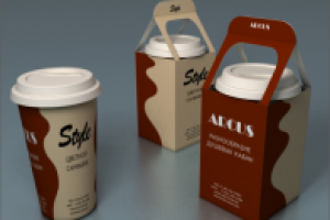 Упаковка для керамического стакана кофе