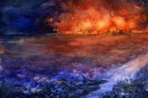 Пожар в степи