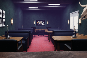 3d визуализация бара Кальянной