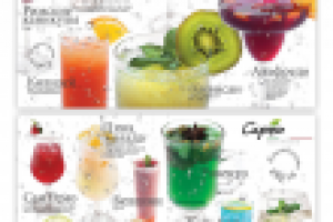 Коктейльная летняя карта ресторана