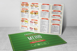 Меню для спорт-кафе