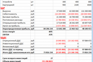 Пример финансового моделирования проекта