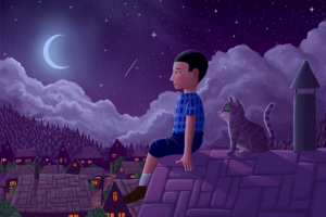 Летняя ночь иллюстрация