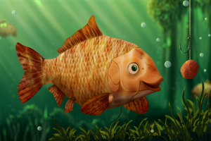 Веселый карп илююстрация