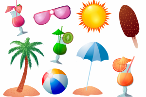 векторный набор лето