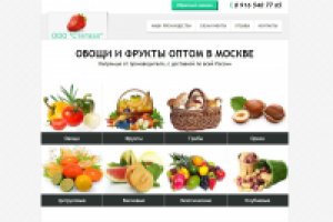 Лендинг Оптовая доставка овощей и фруктов