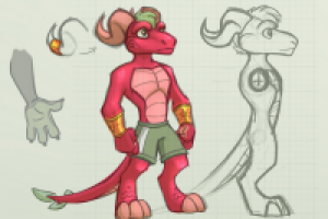 Концепт персонажа для инди-игры - Дракон