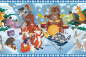 Этикетка для новогоднего детского подарка