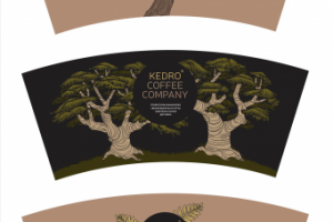 Развертка стаканов под кофе (наброски)