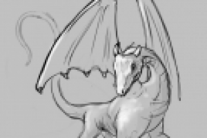 Эскиз дракона для последующей 3д модели