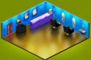 Парихмахерская внутри для игры Хомячки