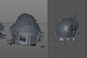 Разрушенная хижина для онлайн игры