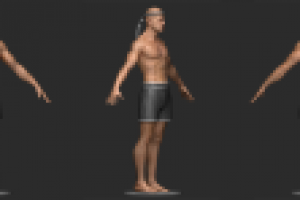 Разные позы боксера для 2-й версии игры Тайский бокс (ZBrush)