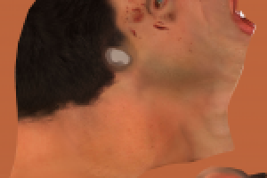 Текстура головы муж. персонажа для игры Тайский бокс (2048*2048)