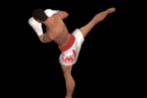 Анимация ударов персонажей игры Тайский бокс