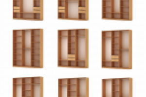 Внутреннее устройство шкафов (3-х двер.)