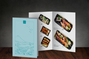 Меню для ресторана японской кухни.