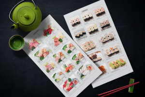 Меню для ресторана японской кухни.