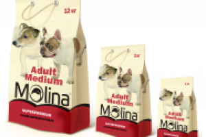 вариант упаковки для сухого корма для собак «Молина»