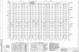 Схема расположения конструкций покрытия (КМ)
