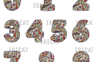 Набор декоративных номеров.