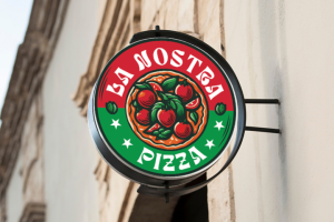 Логотип для пиццерии - La Nostra Pizza