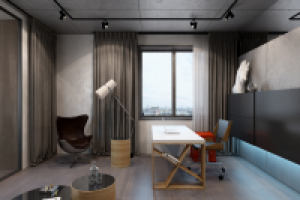 Кабинет в стиле лофт