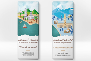 Дизайн и иллюстрации линейки авторского шоколада