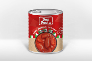 Дизайн логотипа и этикетки томатов DonFesta