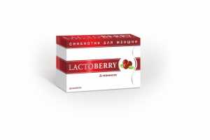 Упаковка БАД пробиотика в клюквой Lactoberry