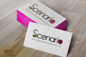 Лого для мастерской флористики и декора Scenario