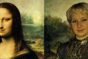 анимация замены Моны Лизы