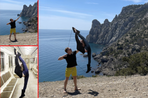 монтаж-прикол "Девушка-лук"