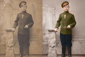 реставрация и раскрашивание ч/б фото