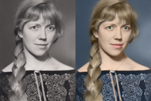 реставрация и раскрашивание ч/б фото